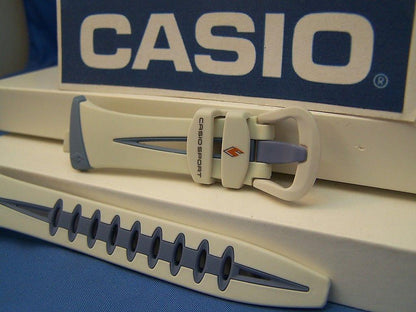 Casio watchband CHR-100 -7b White/blue  For Heart Rate Monitor Watch