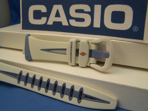 Casio watchband CHR-100 -7b White/blue  For Heart Rate Monitor Watch