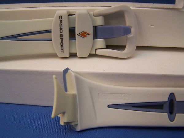 Casio watchband CHR-100 -7b White/blue  For Heart Rate Monitor Watch