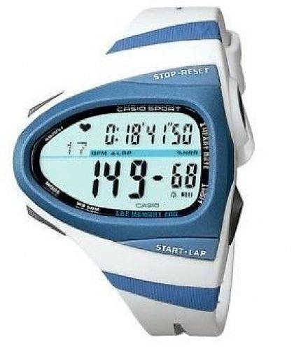 Casio watchband CHR-100 -7b White/blue  For Heart Rate Monitor Watch