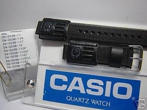Casio Watchband DW-003 B Nyl/leather Gray/black Fits DW-9052