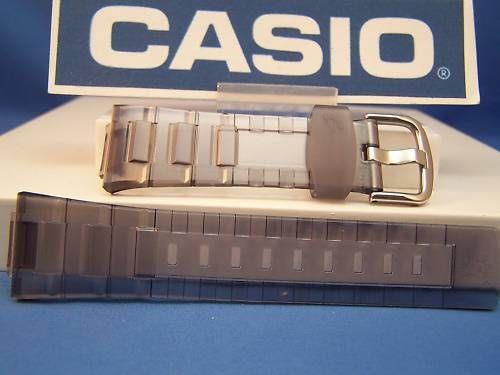 Casio watchband BG-3000-8. Baby G. C-Thru smoke/gray. Resin .Watchband