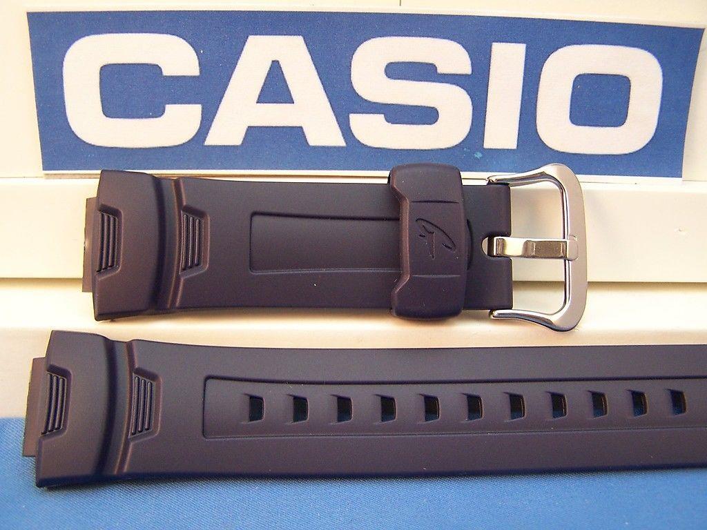 Casio Watchband G-7500 -2, G-7510 -2, Dark blue Rubber G-Shock Strap
