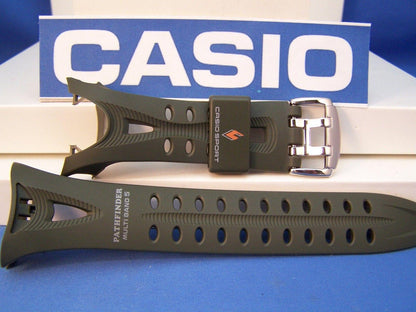 Casio watchband PAW-1200 -3 Tough Solar PathFinder Multi-Band Green Rub