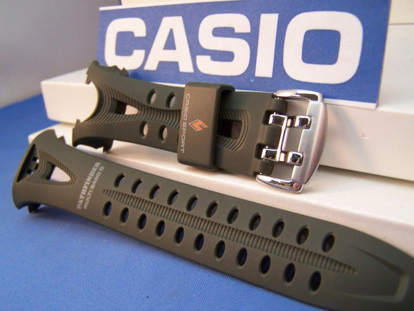 Casio watchband PAW-1200 -3 Tough Solar PathFinder Multi-Band Green Rub