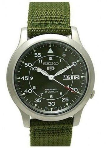 Seiko WatchBand SNK813 Military Green 18mm 2ply Fabric w/Steel Buckle/Keepers