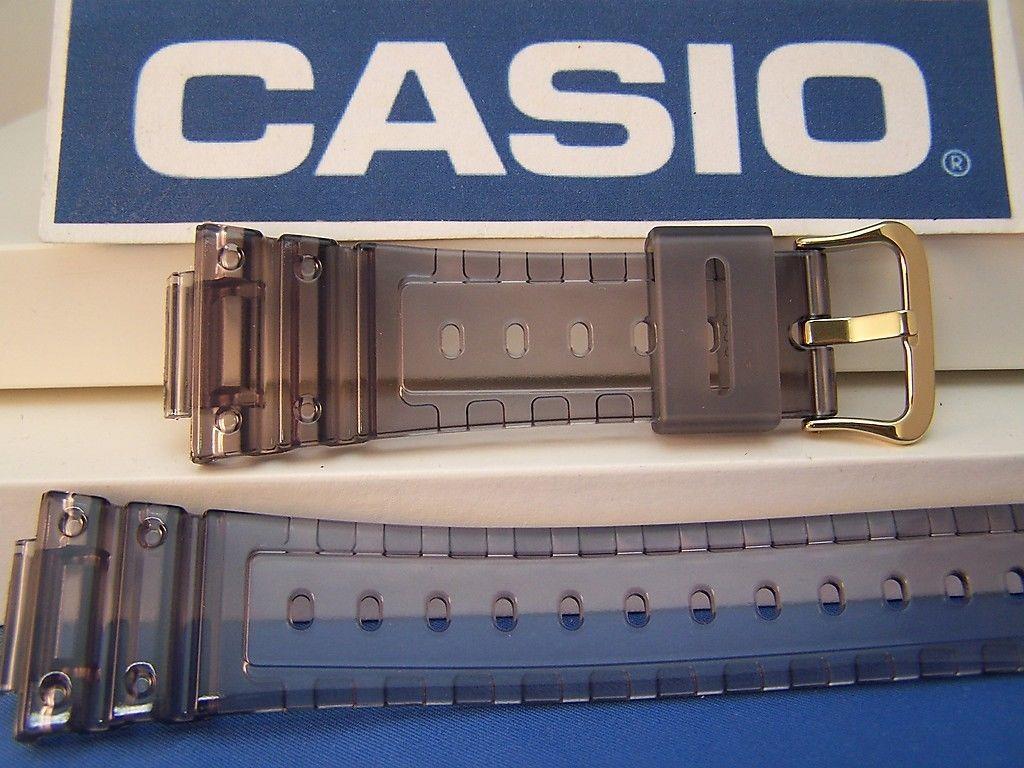 Casio watchband DW-5025 D-8V. Fits G-Shock DW-5600E Smoke Gray Clear.