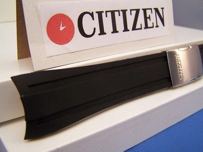 Citizen Watchband AT4008 -01E Black Rubber Strap For Perpetual Calendar Watch