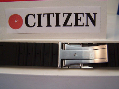 Citizen Watchband AT4008 -01E Black Rubber Strap For Perpetual Calendar Watch