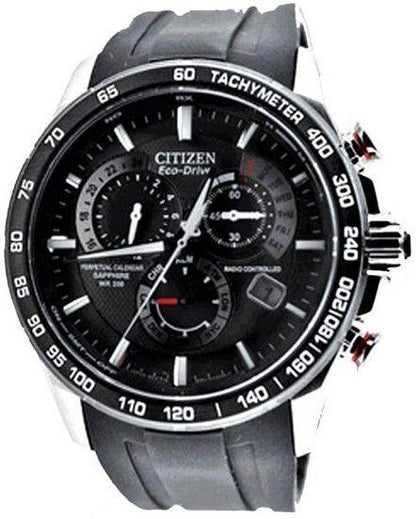 Citizen Watchband AT4008 -01E Black Rubber Strap For Perpetual Calendar Watch