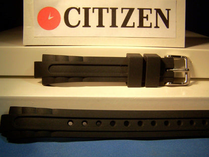 Citizen Watchband EP6010 Ladies 300m Eco Drive Divers Strap Black Resin