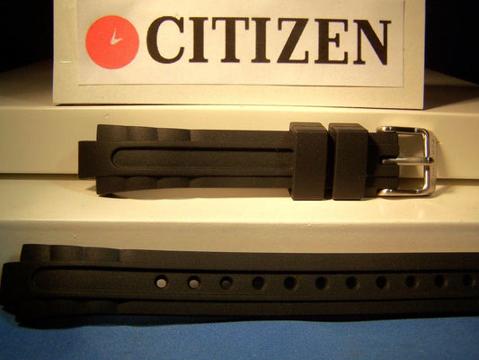 Citizen Watchband EP6010 Ladies 300m Eco Drive Divers Strap Black Resin