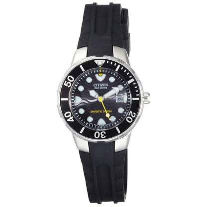 Citizen Watchband EP6010 Ladies 300m Eco Drive Divers Strap Black Resin