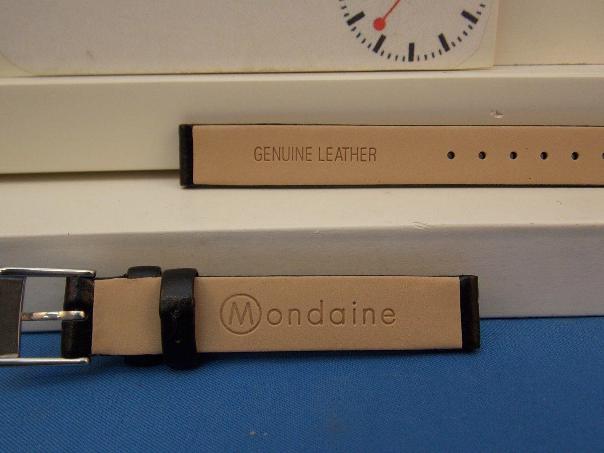 Mondaine Swiss Railways watchband FE3112. 12mm Wide  Black Leather  ladies