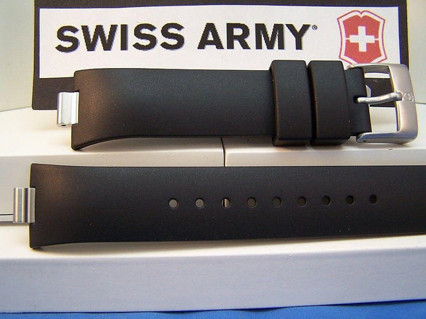 Swiss Army watchband Summit XLT Chrono. Black Resin /Watchband With Pins