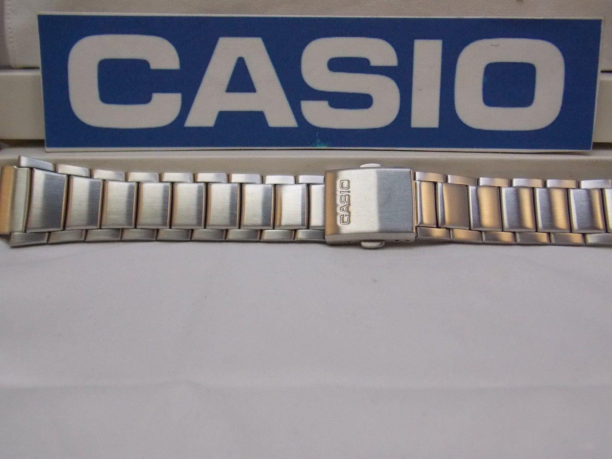 Casio Watchband WS-200, WS-210 Bracelet 18mm X 24mm Steel Silver Tone