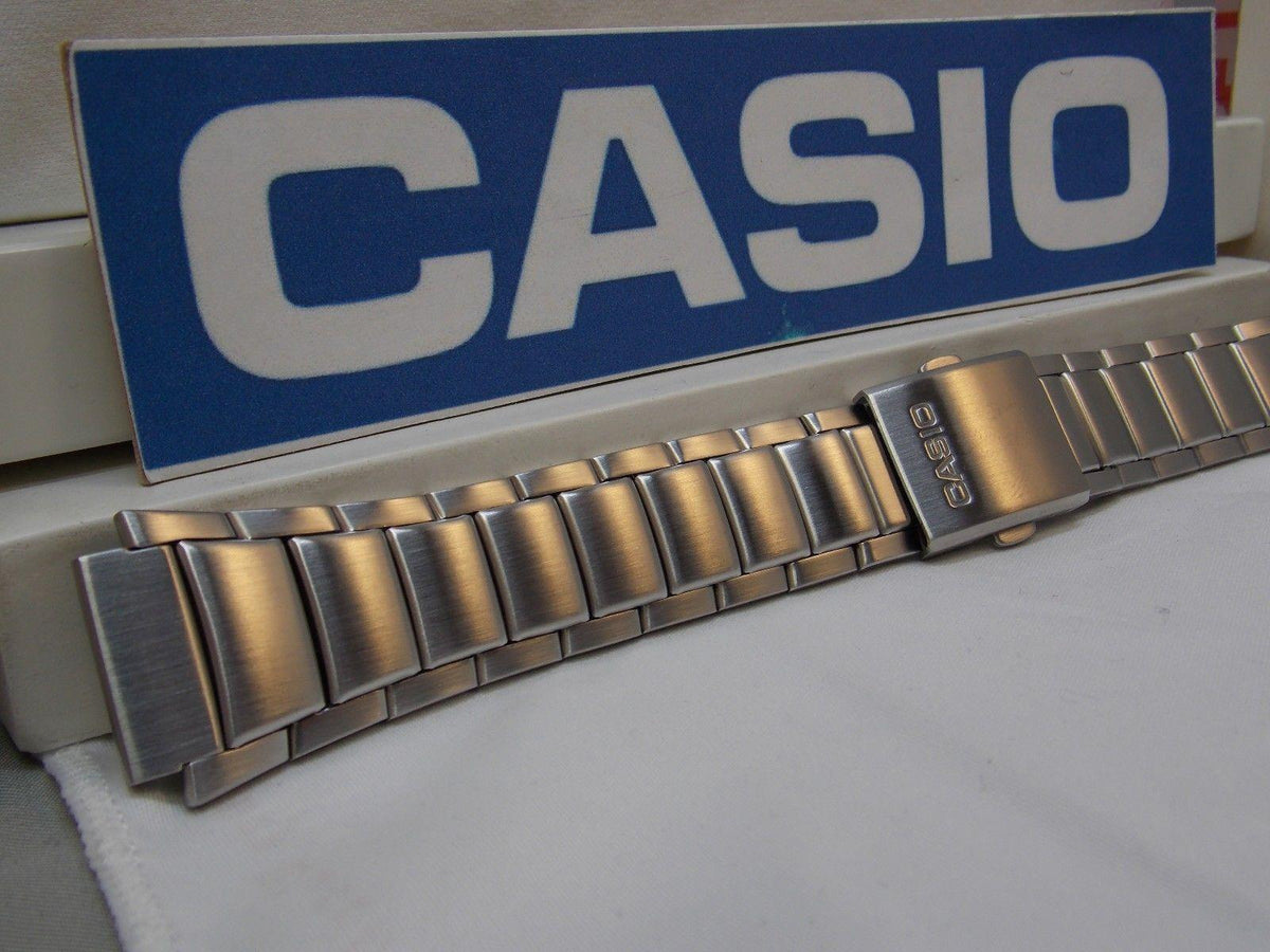 Casio Watchband WS-200, WS-210 Bracelet 18mm X 24mm Steel Silver Tone