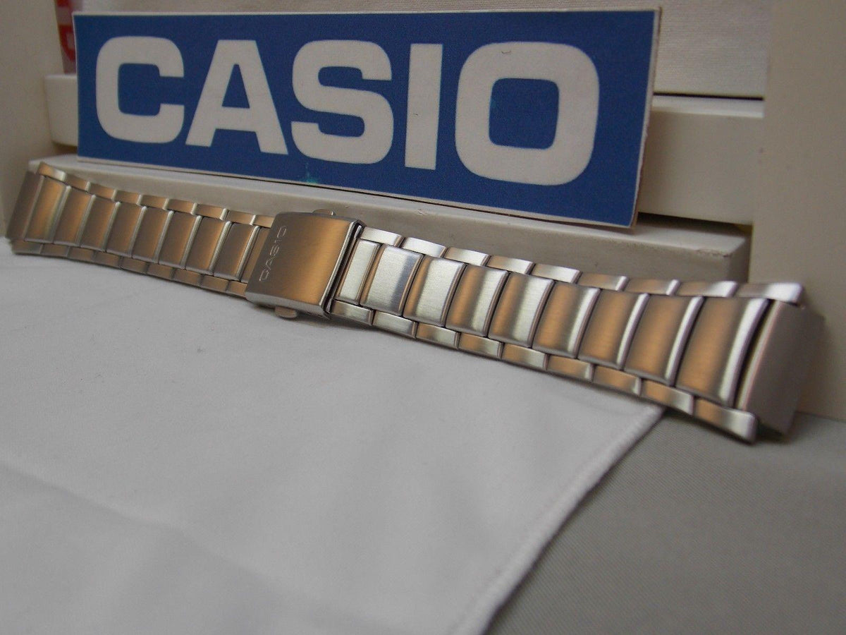 Casio Watchband WS-200, WS-210 Bracelet 18mm X 24mm Steel Silver Tone