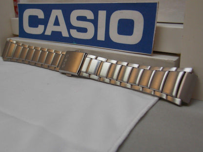 Casio Watchband WS-200, WS-210 Bracelet 18mm X 24mm Steel Silver Tone