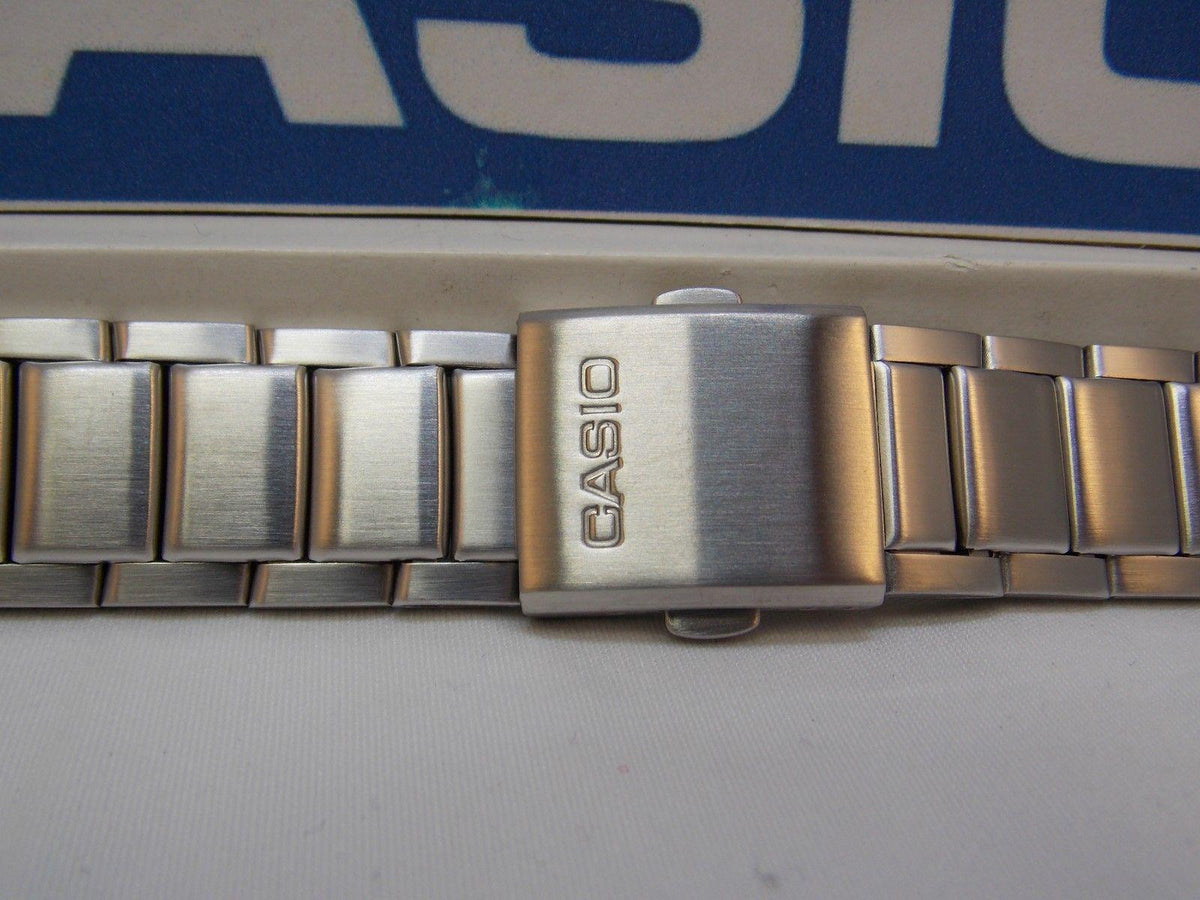 Casio Watchband WS-200, WS-210 Bracelet 18mm X 24mm Steel Silver Tone
