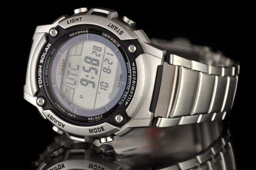 Casio Watchband WS-200, WS-210 Bracelet 18mm X 24mm Steel Silver Tone