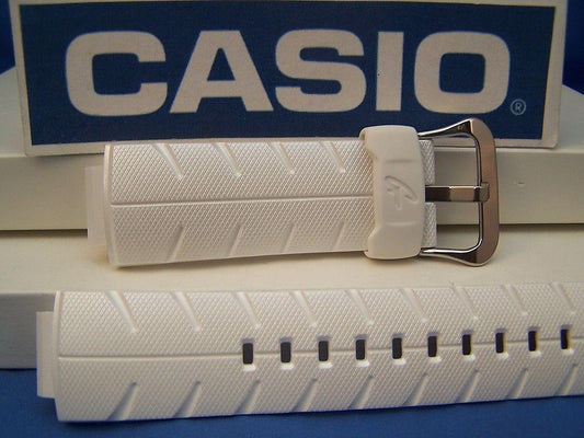 Casio Watchband G-300 LV-7 White Resin G-Shock Watchband