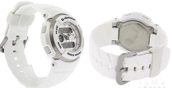 Casio watchband G-300 LV-7 White Resin G-Shock Watchband -