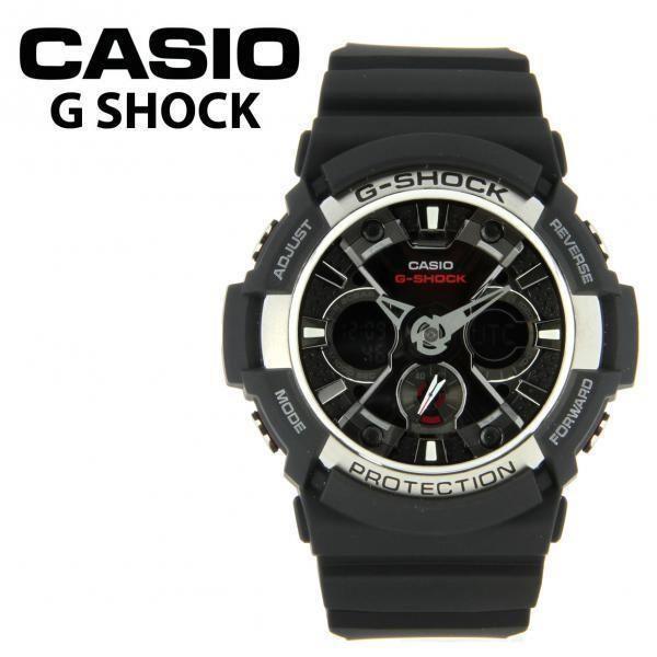 Casio watchband GA-100, GA-200, GA-201 Black Rubber  / Watchband