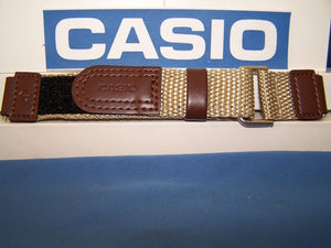 Casio watchband AW-80 V-5BW. NylonGrip Sport  Brown / Tan. With Pins