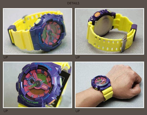 Casio Watch Parts GA-110 HC-6A Bezel / Shell Purple. Red/grn/blue/yel Lettering