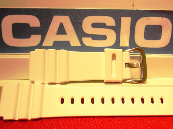 Casio watchband AMW-380, White Resin  w/Pins 20mm. Fits Most 20mm Watches