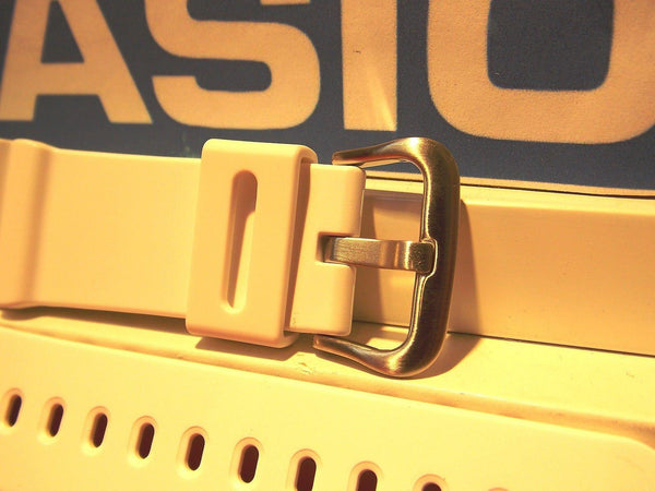 Casio watchband AMW-380, White Resin  w/Pins 20mm. Fits Most 20mm Watches
