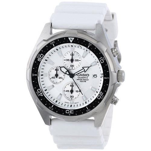 Casio watchband AMW-380, White Resin  w/Pins 20mm. Fits Most 20mm Watches