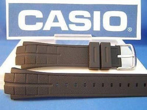 Casio watchband MTD-1057, MDV-501 Black Resin  Steel buckle w/Attch Pins