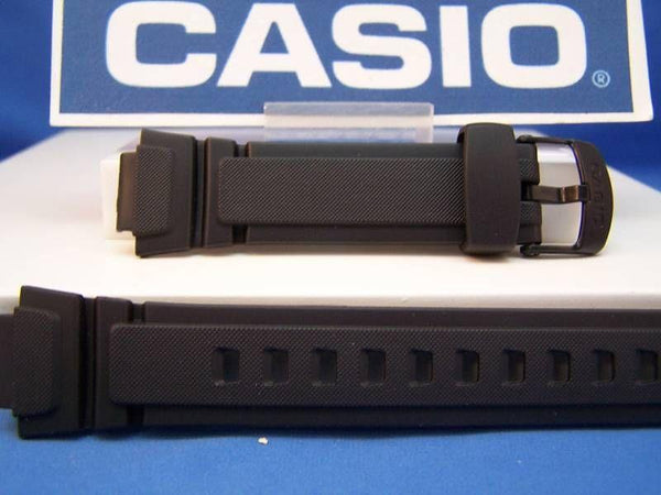 Casio watchband AQ-180 & W-213 Black: Rubber/Logo buckle