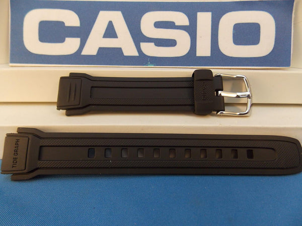 Casio watchband AQF-100 W-7BVW Tide Graph Black Resin  / Watchband