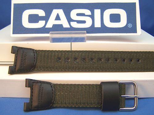 Casio watchband SGW-100 B-3.Compass Thermometer Black/Green
