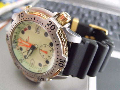 Citizen Watch Band Aqualand 21mm Gold Tone Buckle Reg Meters AL-0004, Al-0005