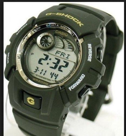 Casio Watchband G-2900 F-3 Dark Green G-Shock Resin Strap