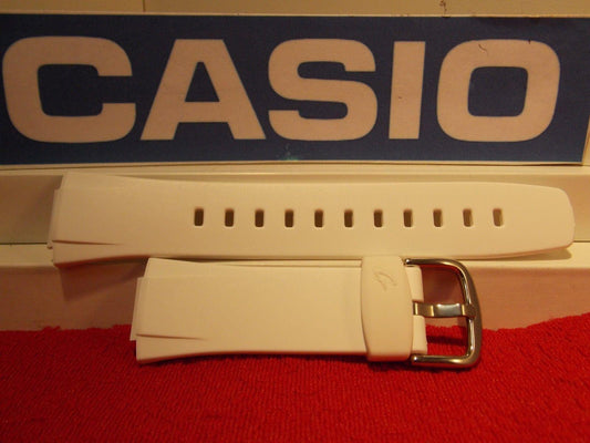 Casio watchband BG-90, BGT-200 Baby-G Gloss White Resin  Steel buckle