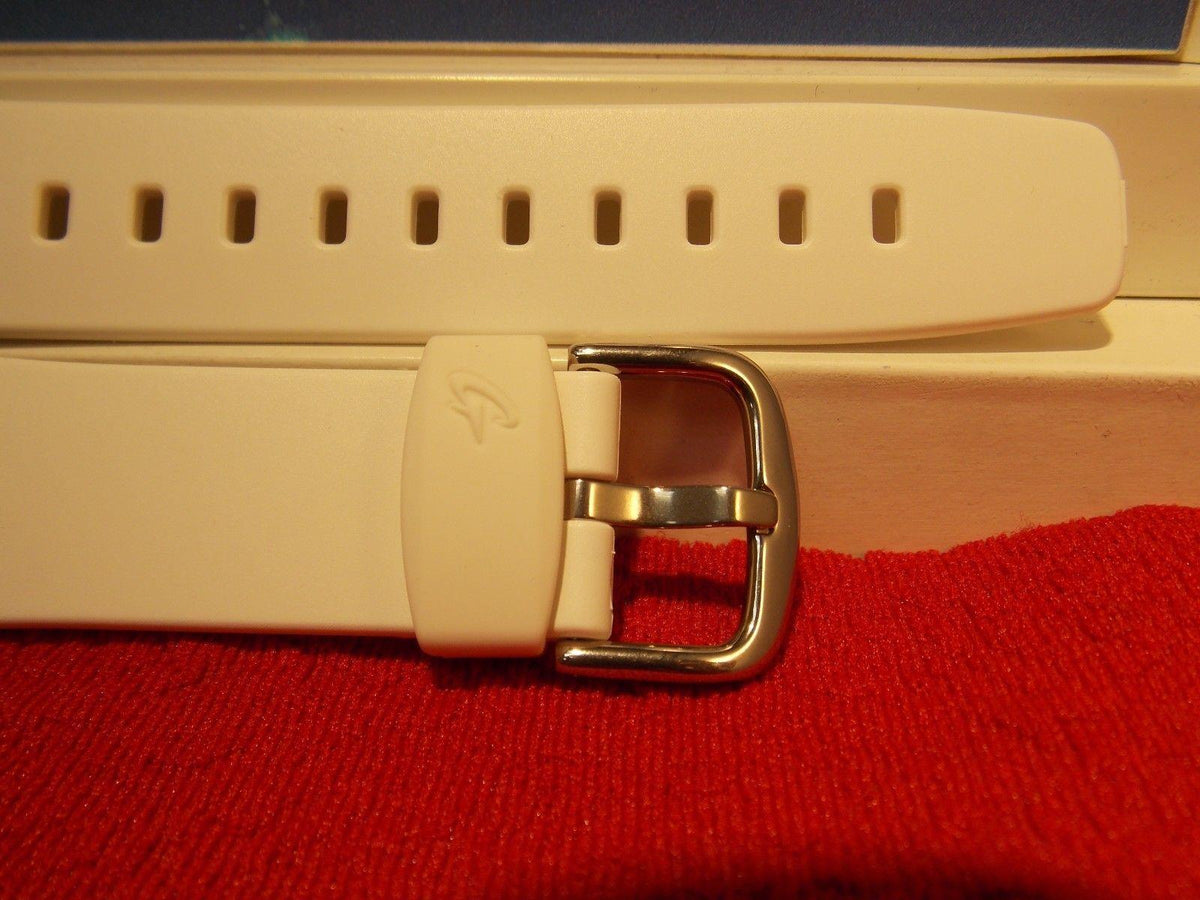Casio watchband BG-90, BGT-200 Baby-G Gloss White Resin  Steel buckle