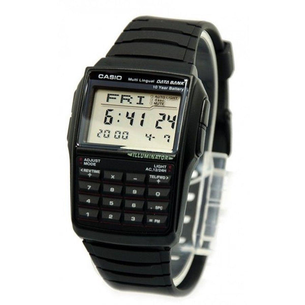 Casio watchband DBC-32. Data Bank Black Resin