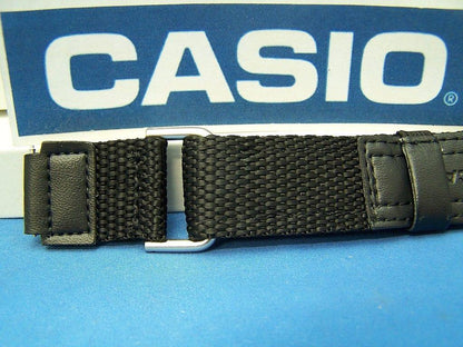 Casio Watchband AW-80V-1 Black NylonGrip Strap. Fits most 18mm Sports Watches