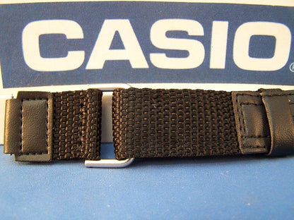 Casio Watchband AW-80V-1 Black NylonGrip Strap. Fits most 18mm Sports Watches