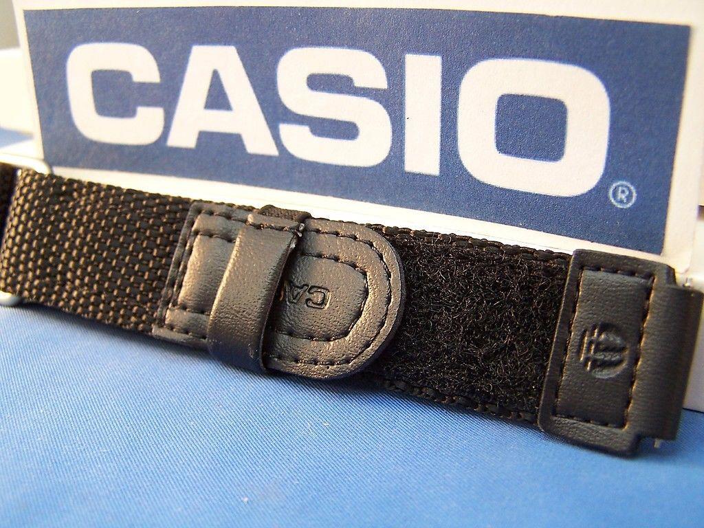 Casio Watchband AW-80V-1 Black NylonGrip Strap. Fits most 18mm Sports Watches