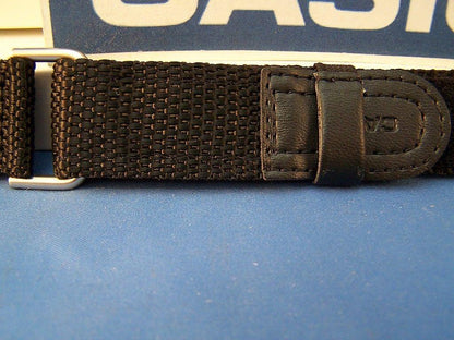 Casio Watchband AW-80V-1 Black NylonGrip Strap. Fits most 18mm Sports Watches