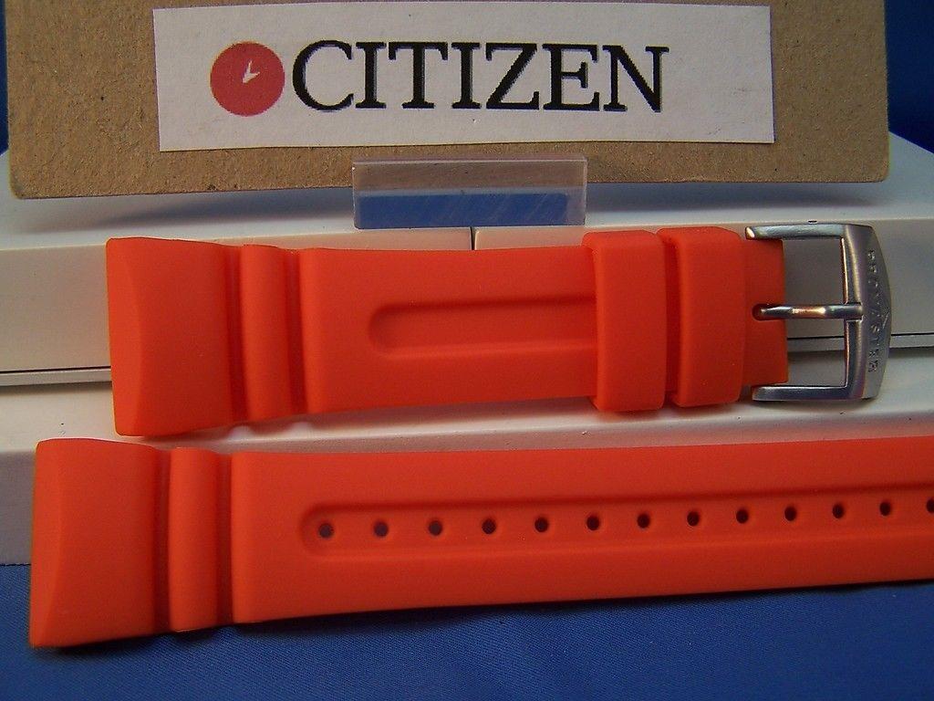 Citizen watchband JV0030. Promaster 26mm Orange Resin Watchband /