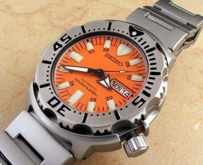 Seiko WatchBand SKX781 Orange Monster Scuba 20mm Bracelet w/PButton Buckle