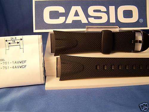 Casio Watchband W-751 black Resin sport band