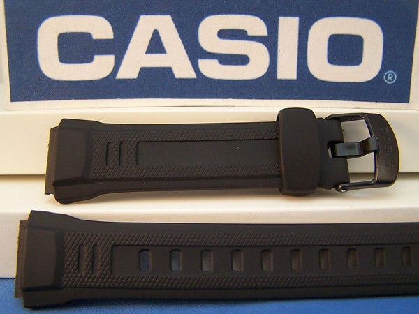 Casio watchband WV-58. Black Resin Wave Ceptor